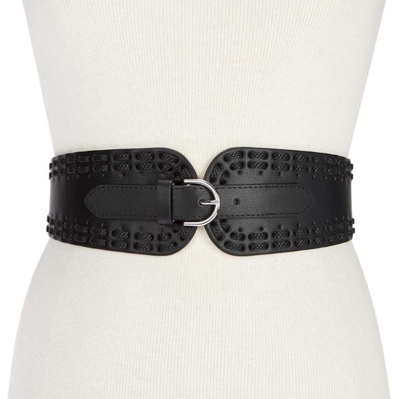 INC International Concepts Accessories - INC INTERNATIONAL CONCEPTS LACED STRETCH WAIST BELT